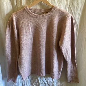 Anthropologie Purple Puff-sleeved Sweater